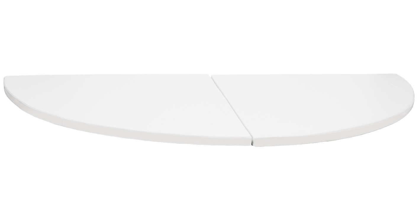 Biały materac składany do szkoły półokrągły 4641693