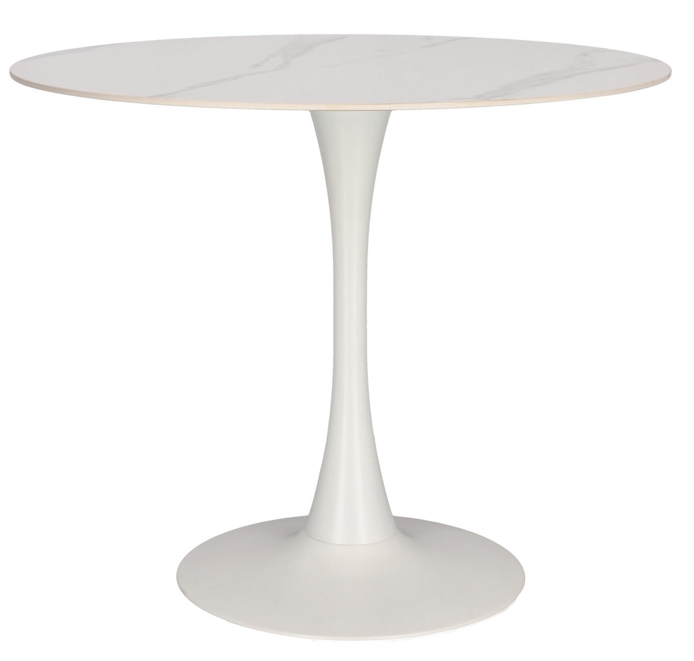 Фото - Обідній стіл Simplet Stół na jednej nodze z marmurowym blatem Skinny Premium Stone Whit