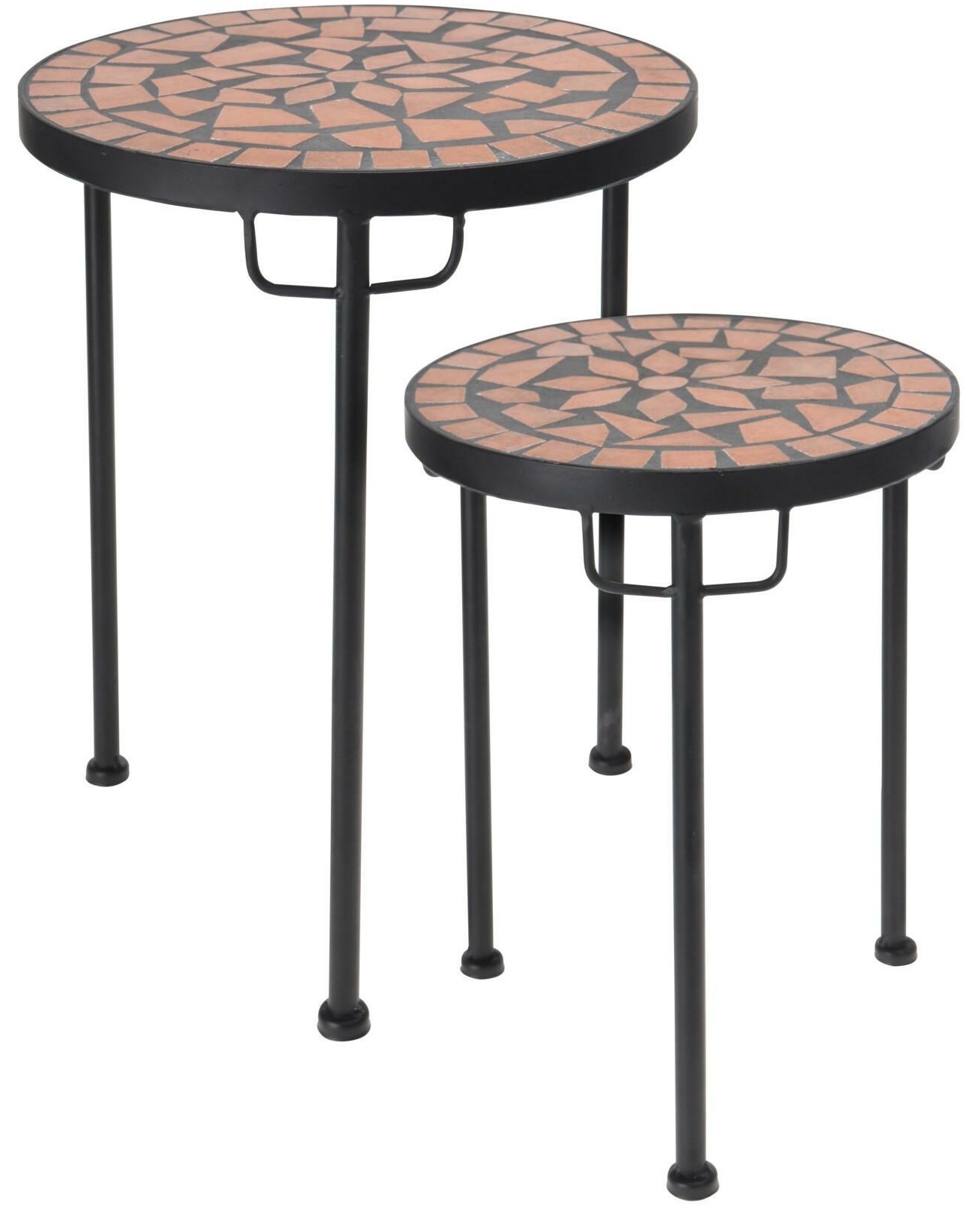 Фото - Інші меблі Intesi Zestaw 2 okrągłych stolików z ceramiki Adisa 