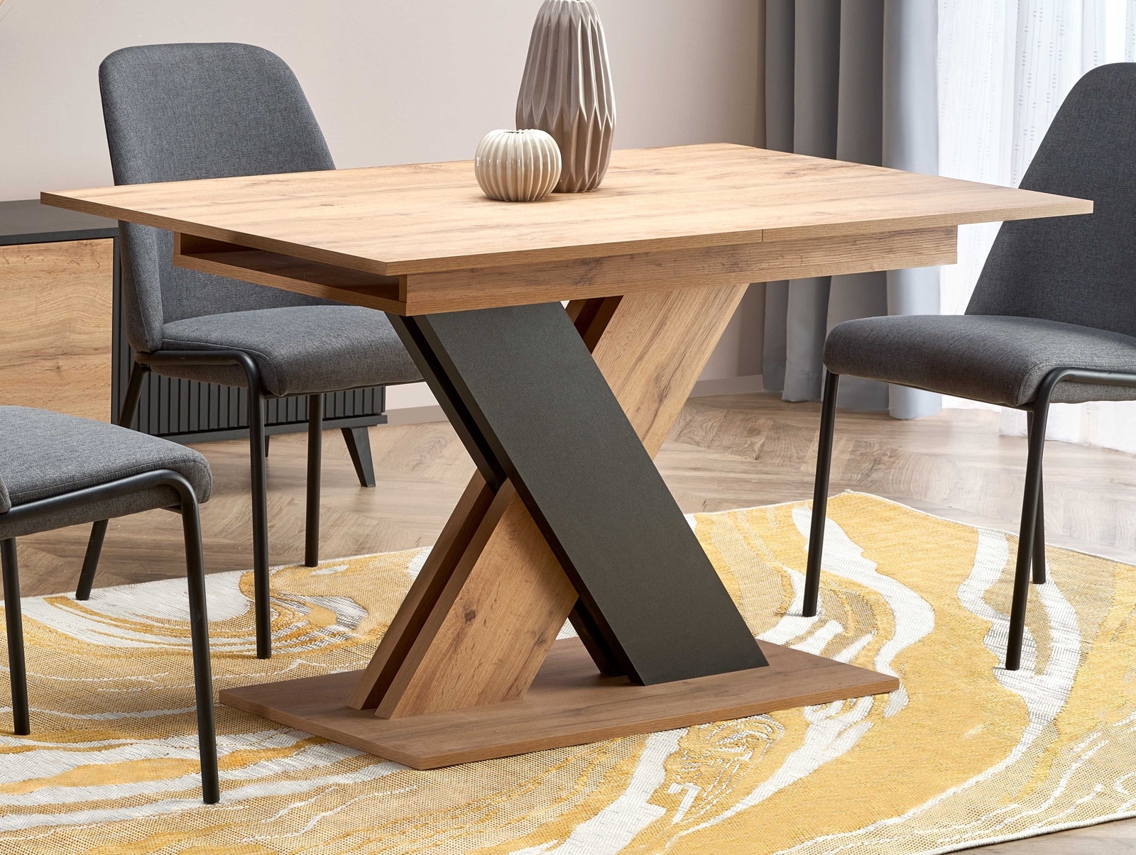 Фото - Обідній стіл Halmar Stół do jadalni z nogą w kształcie litery X Xarelto 