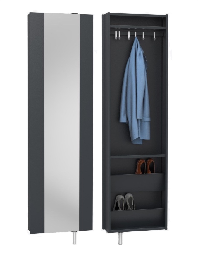 Szafa obrotowa płaska Garderoba / Buciarka z lustrem HOP 3GB