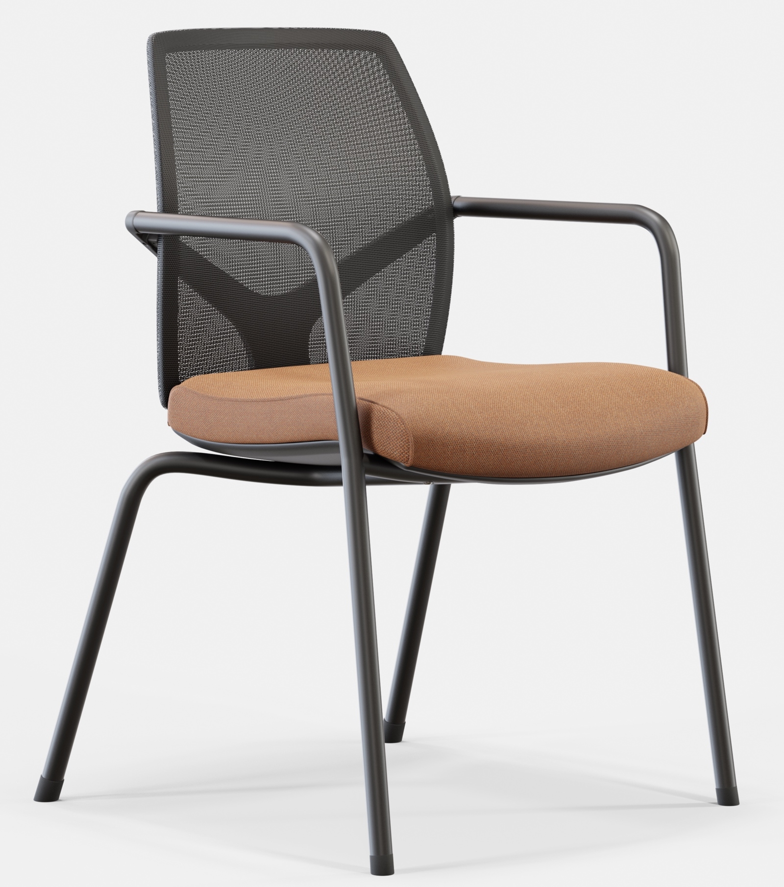 Krzesło konferencyjne na nogach Skill Net S44 z oparciem siatkowym