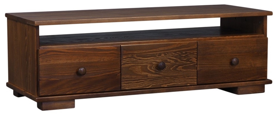Sosnowy stolik RTV  z szufladkami Modern II
