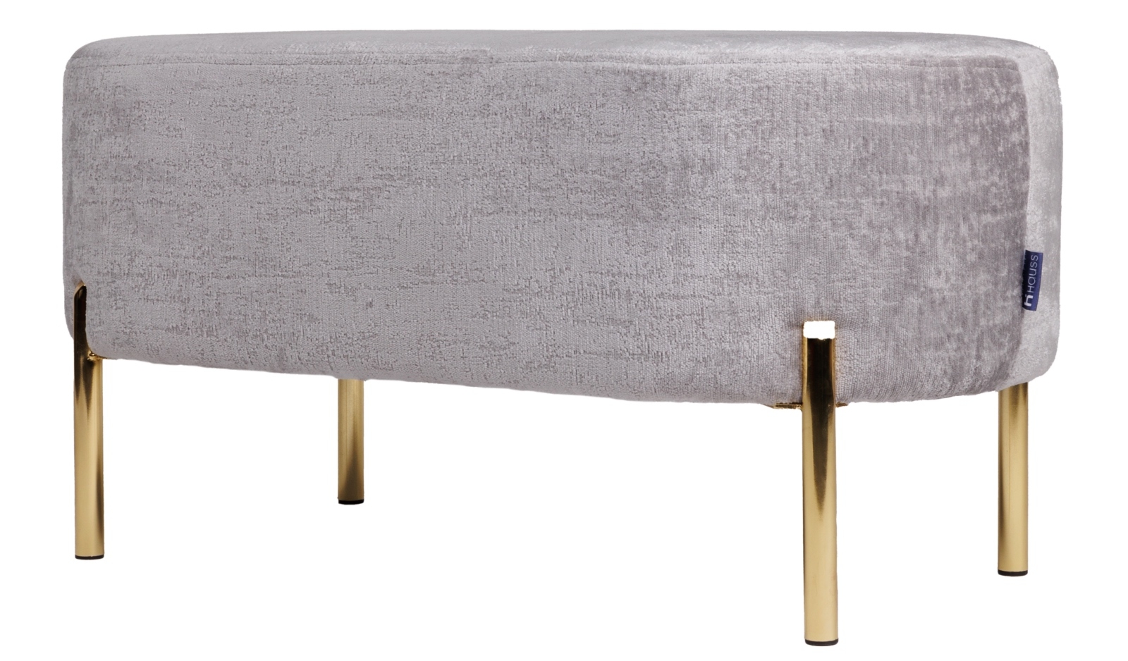 Owalna pufa w stylu glamour Delice II