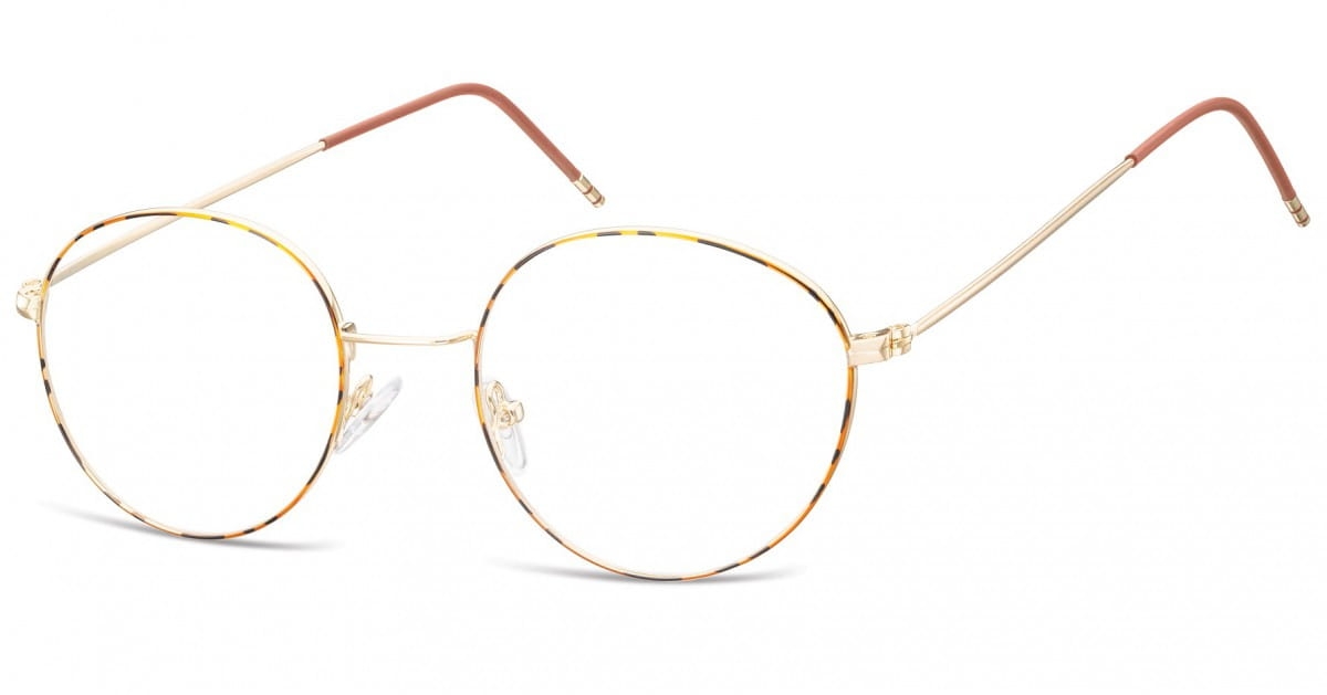 Lenonki okulary oprawki optyczne 929h panterka + złoty