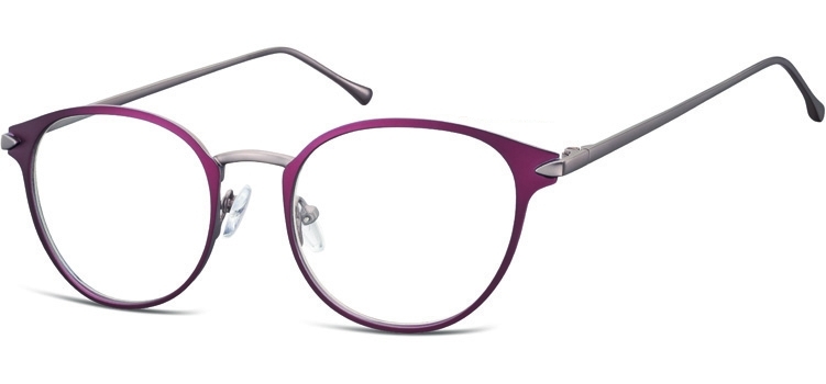 Oprawki okularowe kocie oczy damskie stalowe sunoptic 940c bordowe