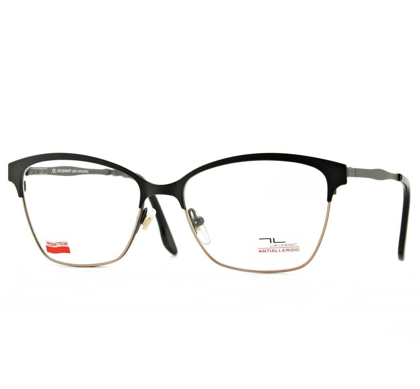 Okulary oprawki korekcyjne kocie damskie antyalergiczne liw lewant 3882-50