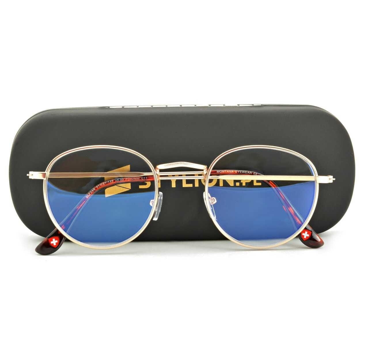 Okulary do czytania z filtrem blue light do komputera hblf54a moc: +1