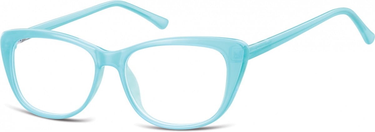 Okulary oprawki korekcyjne kocie oczy zerówki sunoptic cp129 błękit turkusowy