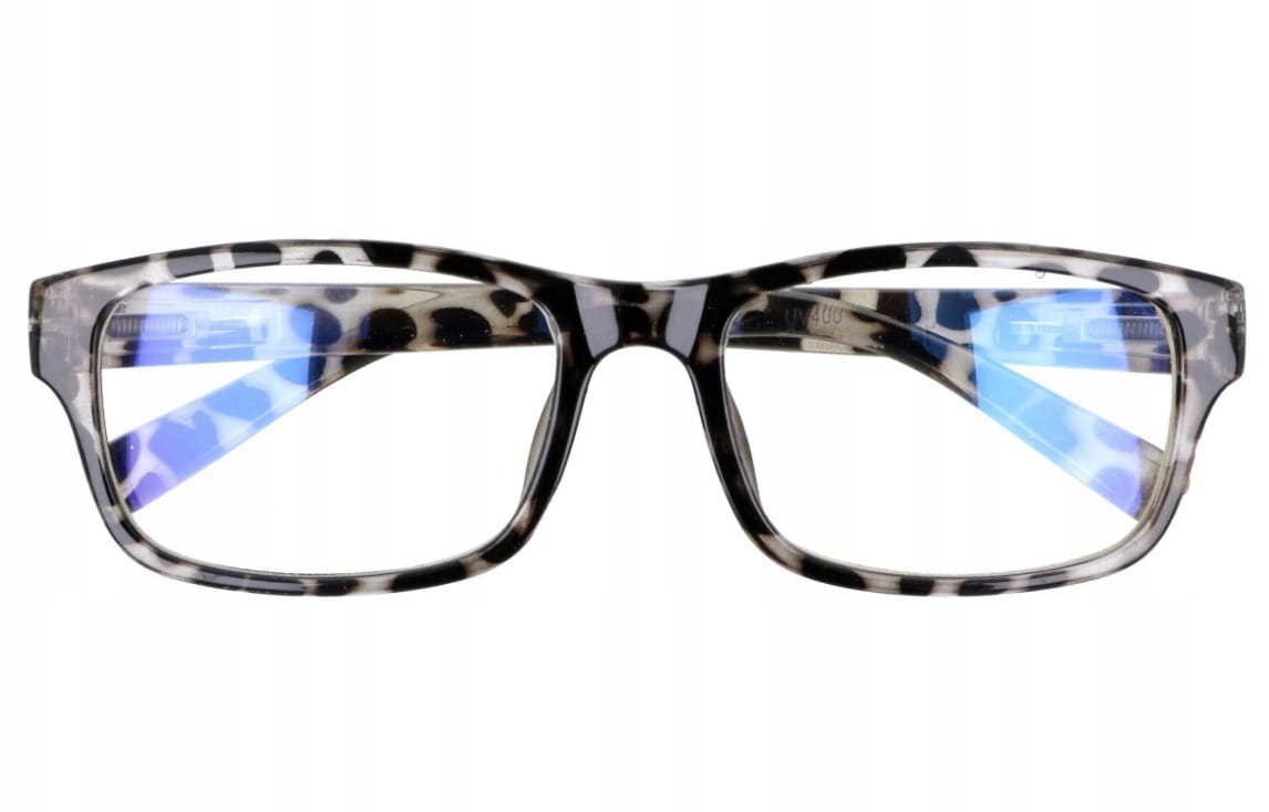 Prostokątne ala nerdy zerówki z antyrefleksem okulary z filtrem st1202