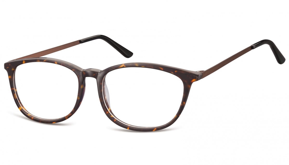 Okulary oprawki korekcyjne nerdy zerówki sunoptic cp143b panterka-szylkret