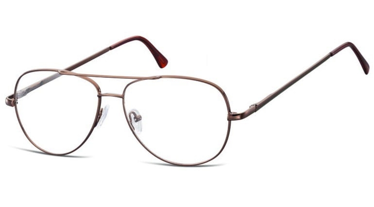 Aviator zerowki okulary oprawki metalowe korekcyjne 790d