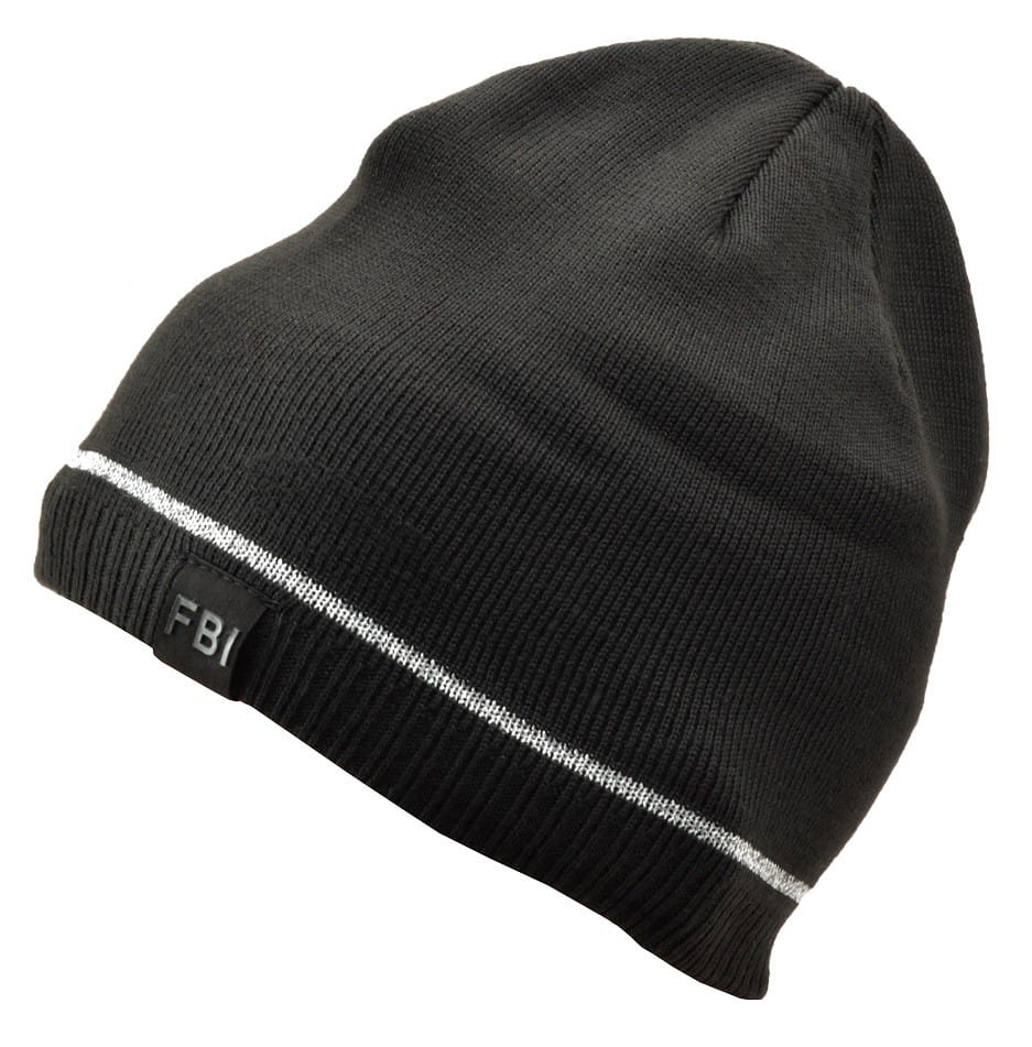 Męska zimowa czapka czarna z polarem - l/xl fbi st-533b