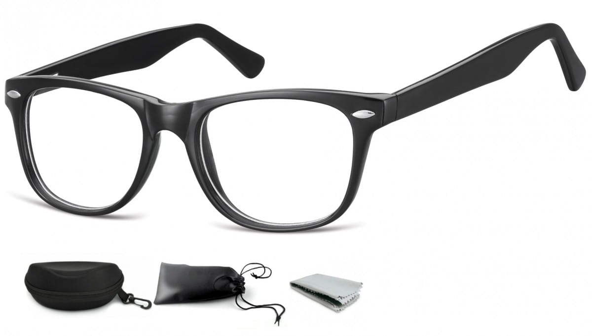 Okulary oprawki zerówki korekcyjne nerdy flex sunoptic ac15 czarne