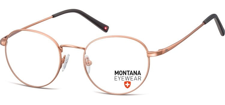 Jasnobrazowe lenonki okragle okulary oprawki optyczne montana mm609f