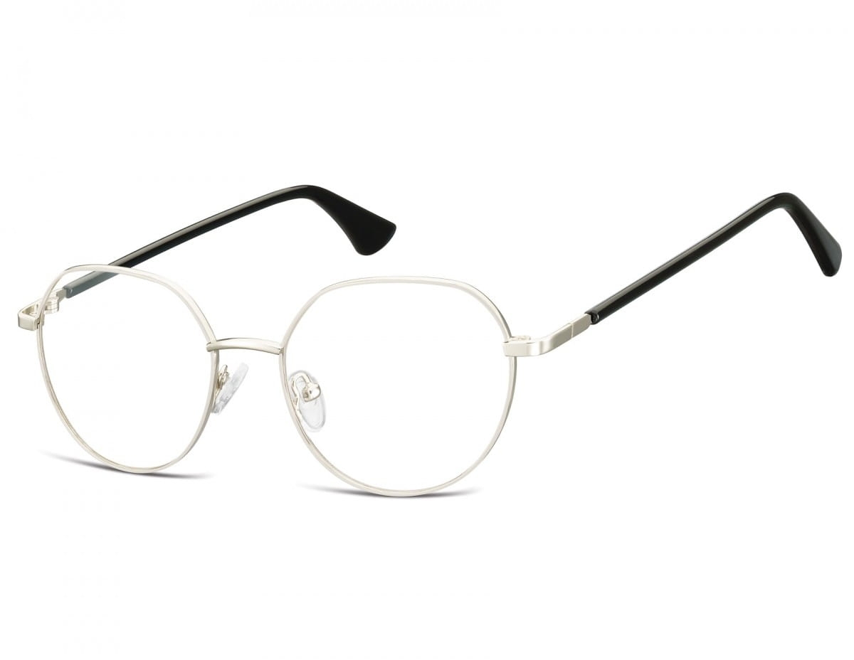 Lenonki okrągłe okulary oprawki optyczne 916e srebrna