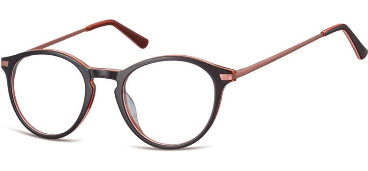 Okrągłe okulary oprawki zerowki korekcyjne sunoptic ac50g