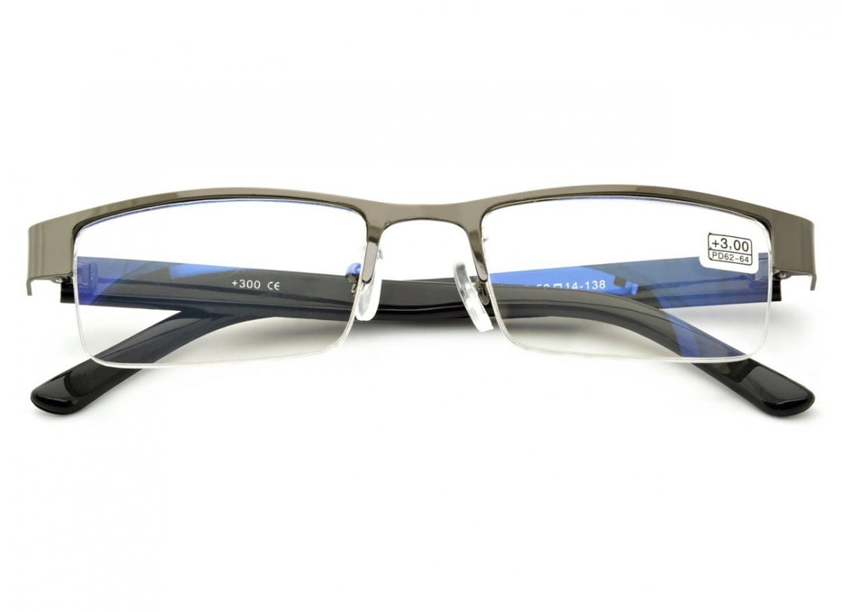 Plusy okulary do czytania metalowo-żyłkowe st308 moc: +3.5