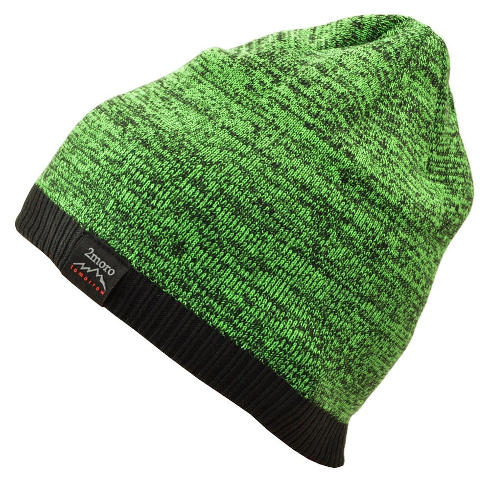 Męska zimowa czapka zielono-czarna z polarem - l/xl tomorrow st-511