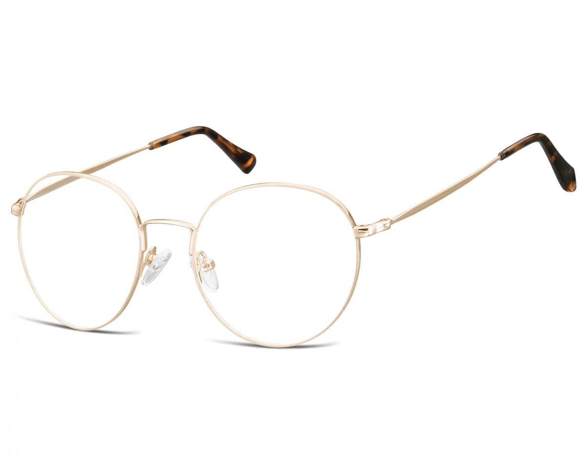Lenonki okrągłe okulary oprawki optyczne 915b złote