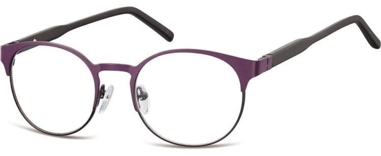 Fioletowe okulary oprawki okrągłe korekcja sunoptic 994h