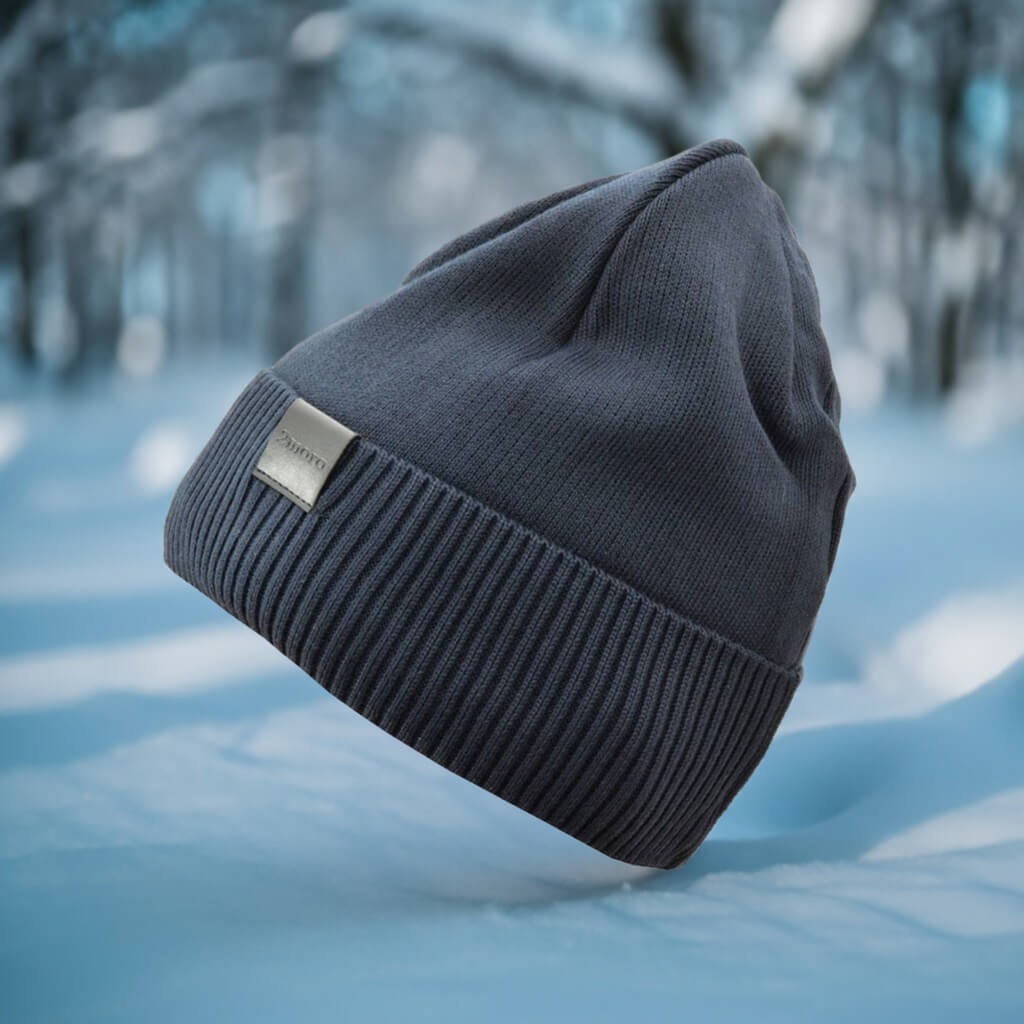Męska zimowa czapka granatowa z polarem - l/xl 2moro st-539