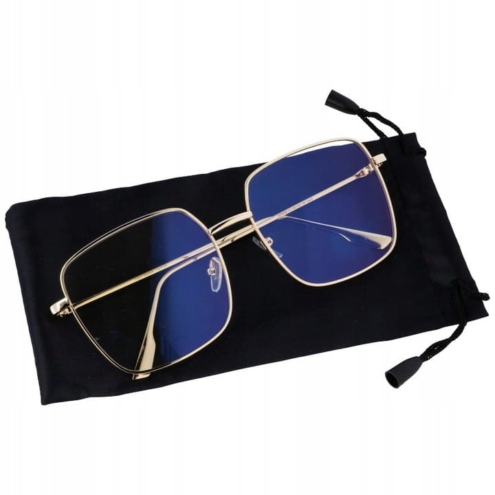 Damskie okulary z filtrem zerówki oversize z antyrefleksem t7586