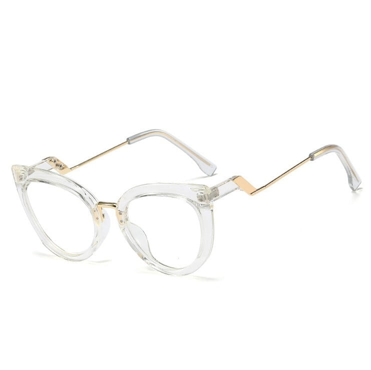 Okulary kocie do komputera damskie z filtrem blue light zerówki 2570-5