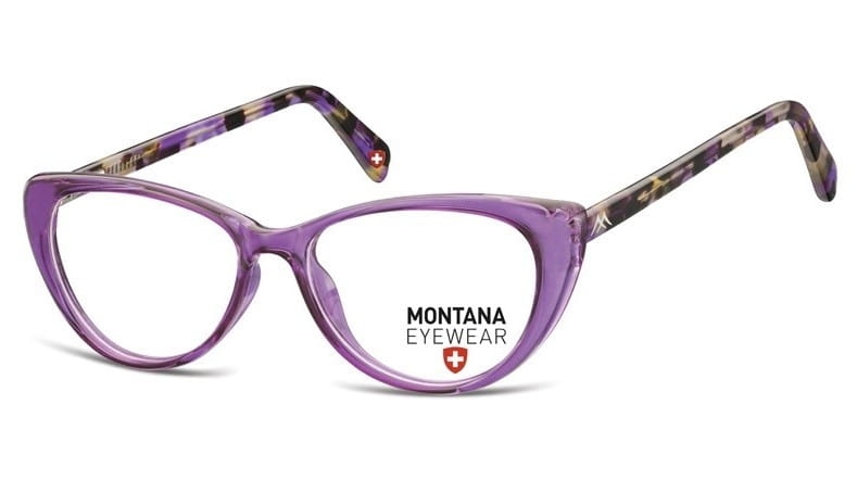 Okulary oprawki korekcyjne kocie zerówki montana ma57d jasno-purpurowe
