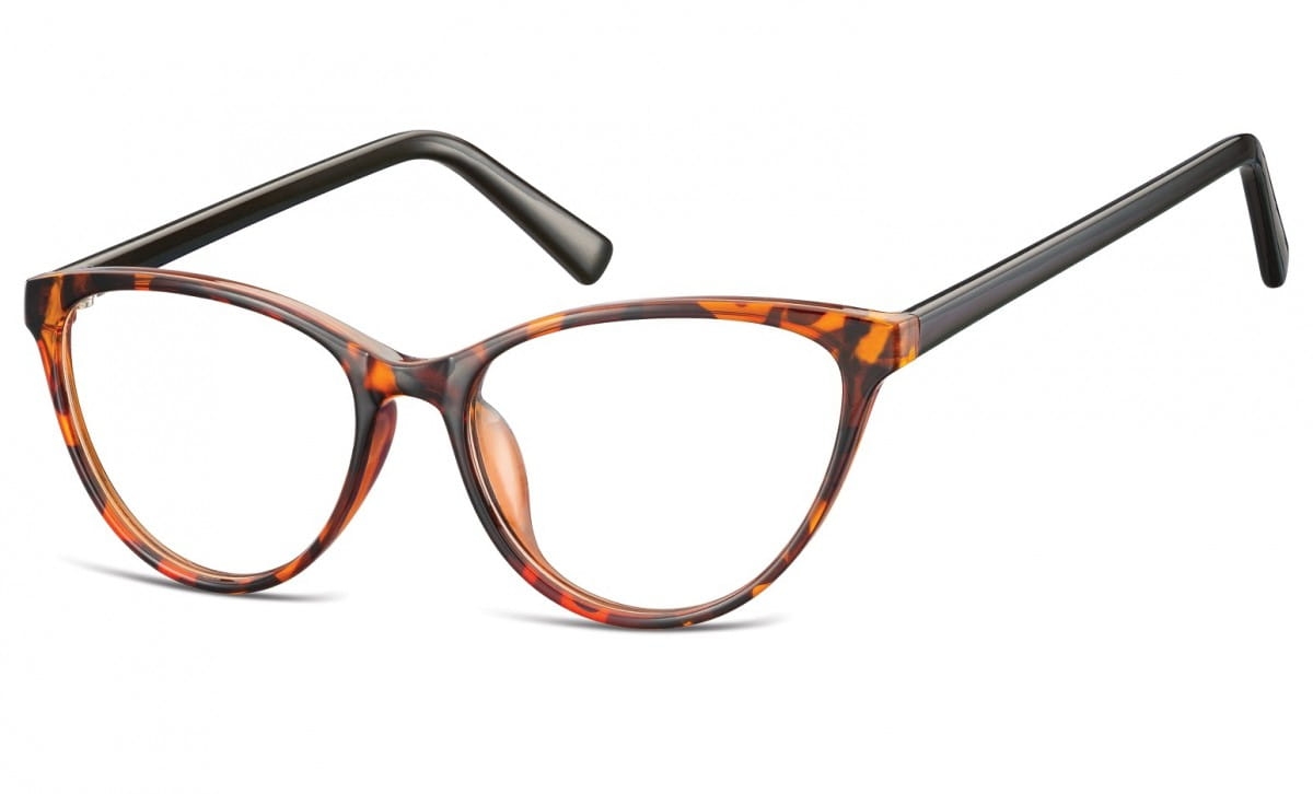 Oprawki korekcyjne okulary  kocie oczy zerówki sunoptic cp127c szylkret