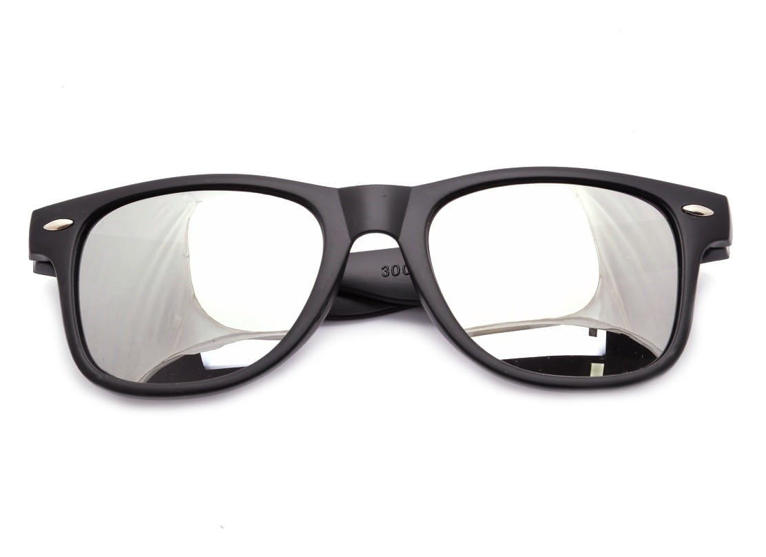 Okulary lustrzanki czarne  nerdy  matowe dr-3129-c10