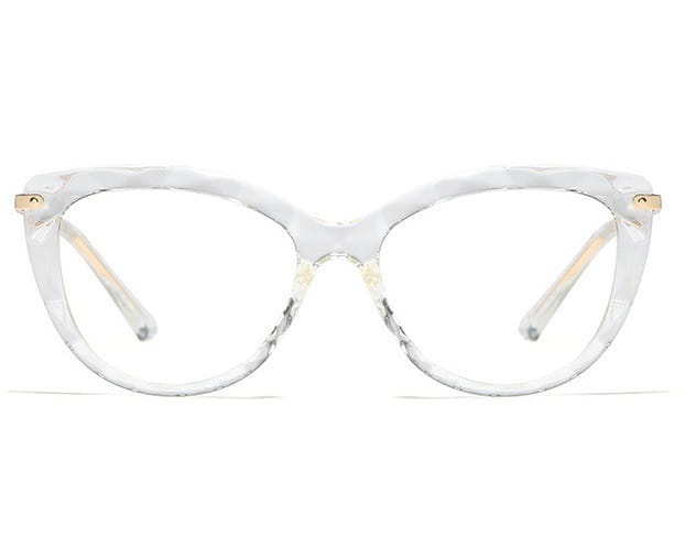 Okulary kocie do komputera damskie z filtrem blue light zerówki 2571-5