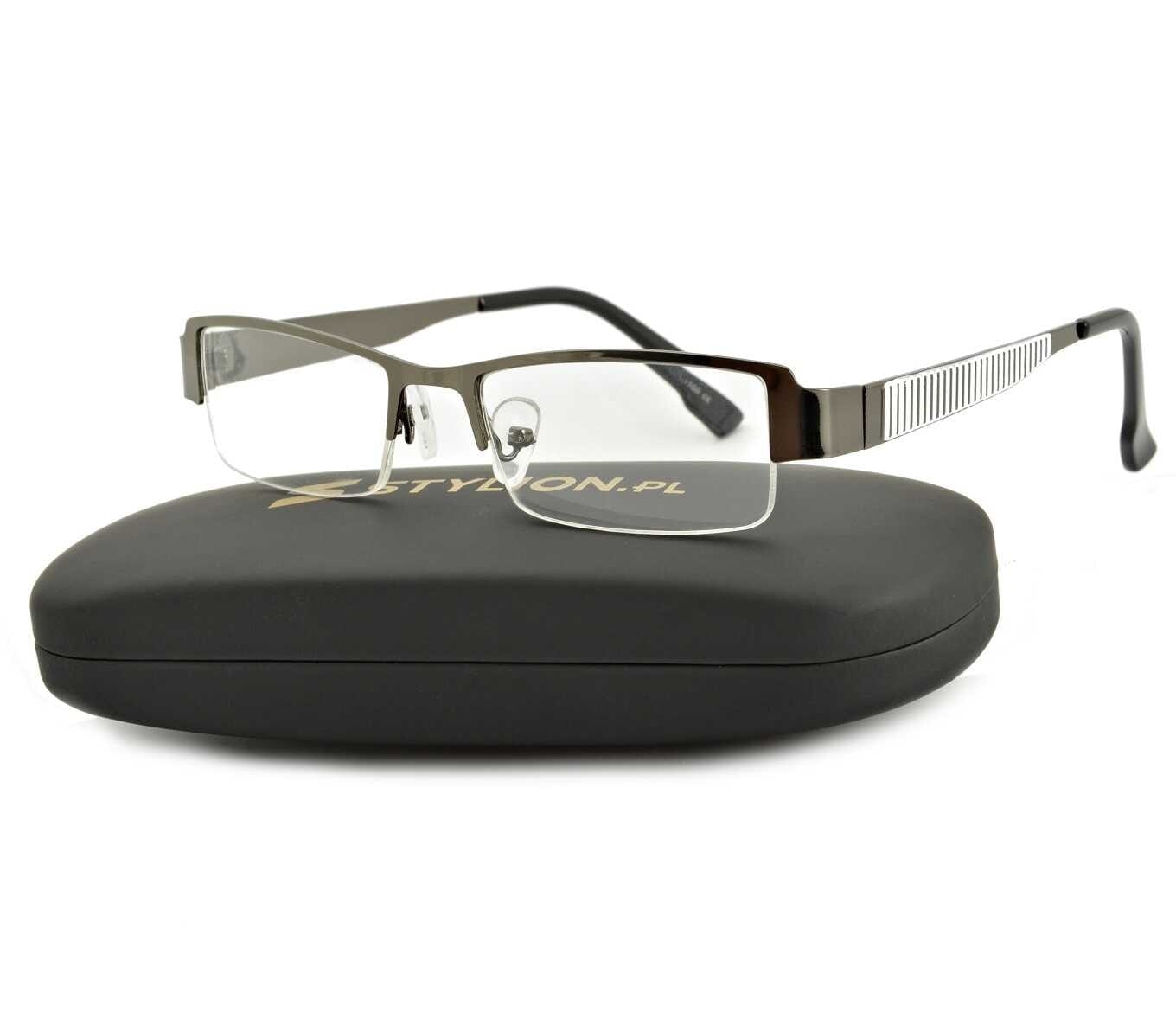 Minusy okulary korekcyjne metalowo-żyłkowe st309 moc: -4