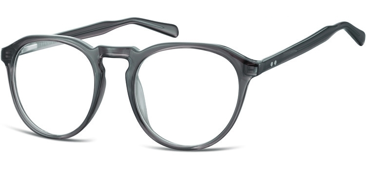 Okrągłe okulary oprawki lenonki zerówki korekcyjne sunoptic ac21b ciemny szary