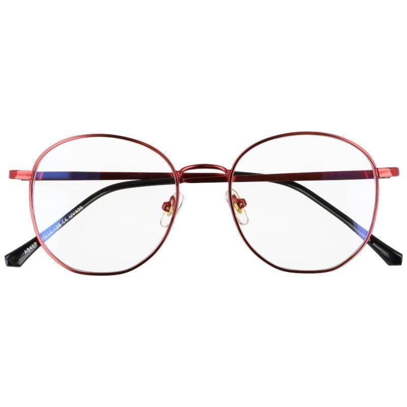 Okulary lenonki owalne z filtrem blue light do komputera zerówki 2538-4