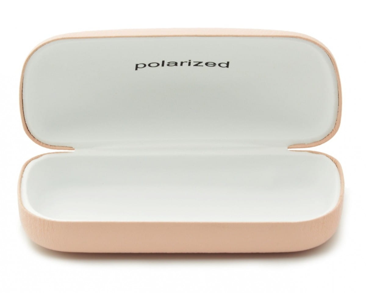Twarde pudrowe etui futerał na okulary polarzone 