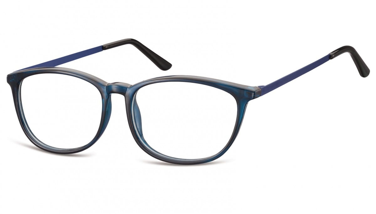 Okulary oprawki korekcyjne nerdy zerówki sunoptic cp143d granatowy transparentny