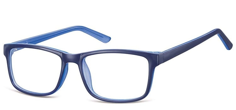 Okulary zerówki klasyczne oprawki sunoptic cp155f niebieskie