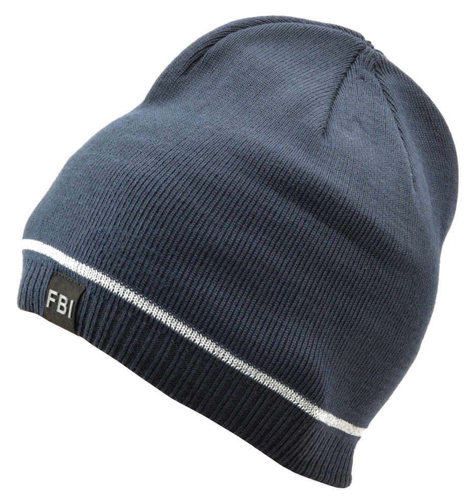 Męska zimowa czapka granatowa z polarem - l/xl fbi st-533a