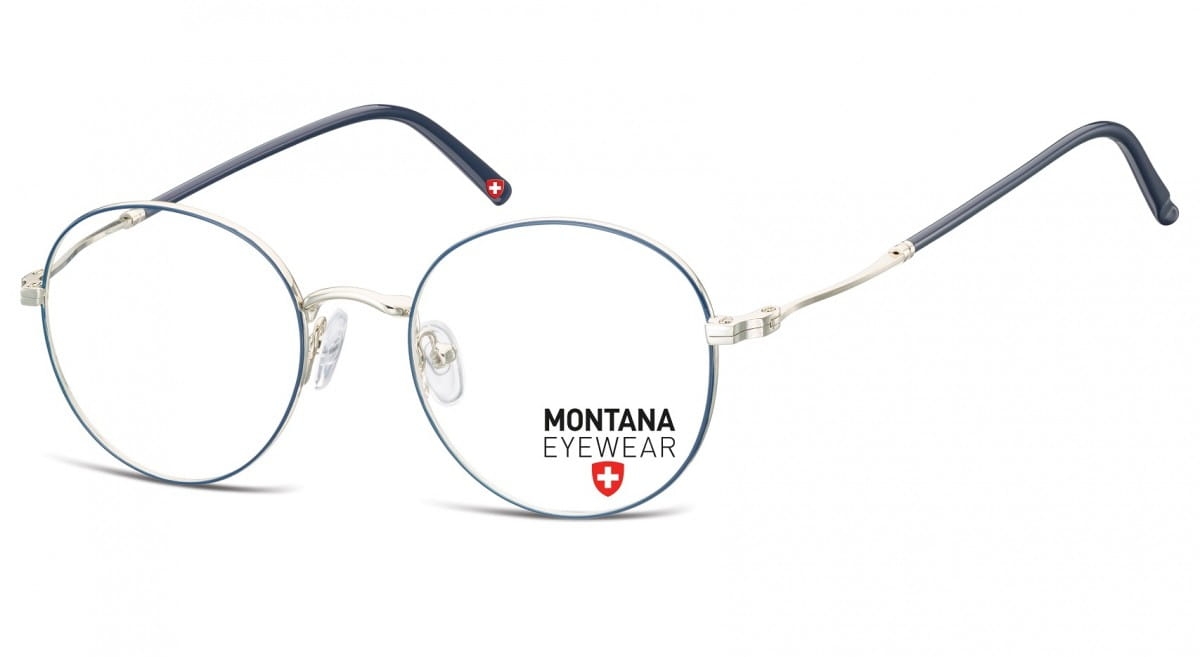 Lenonki okulary  oprawki optyczne mm598a niebiesko-srebrne