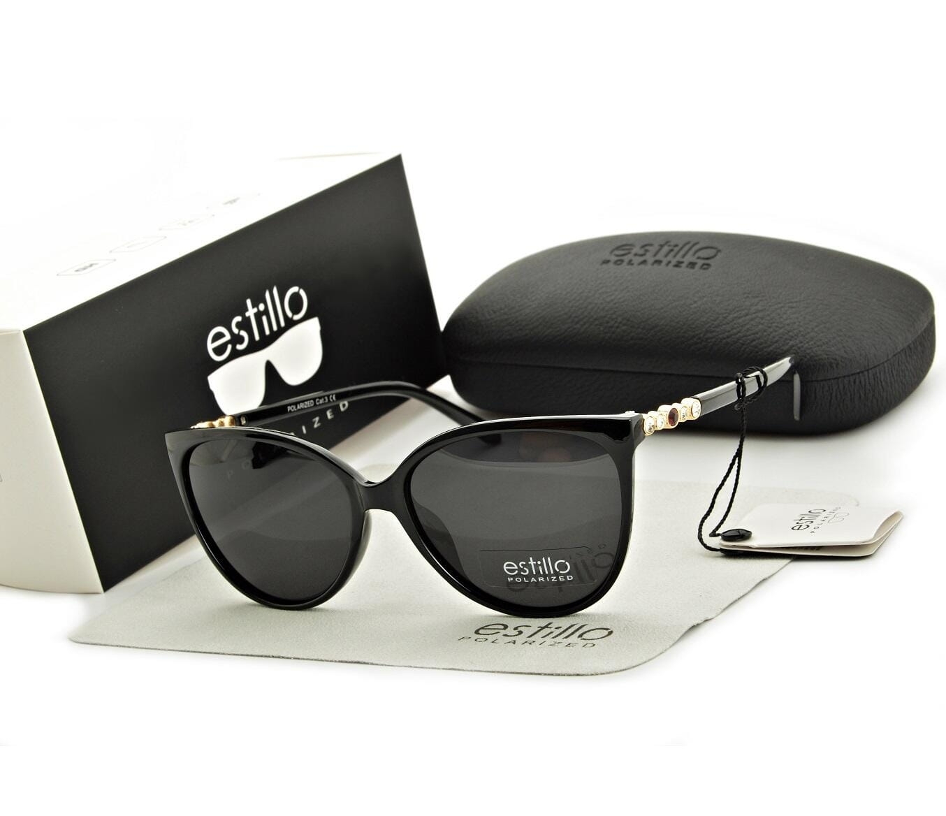 Damskie okulary przeciwsłoneczne polaryzacyjne z filtrem uv400 est-08-1 estillo