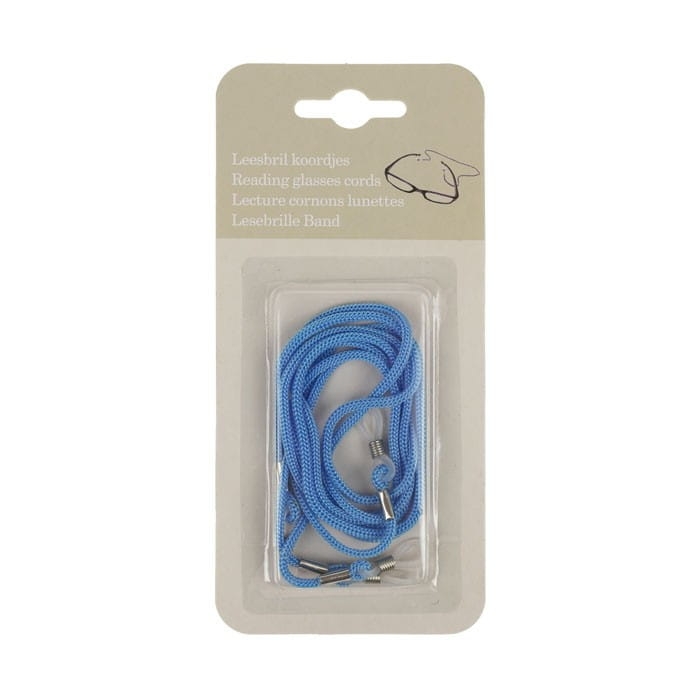 2x sznureczek niebieski  , zawieszka, łańcuszek do okularów snr-ni