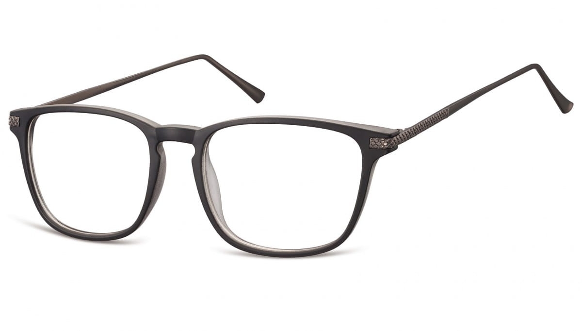 Okulary oprawki korekcyjne nerdy zerówki sunoptic cp144a czarne + przezroczyste