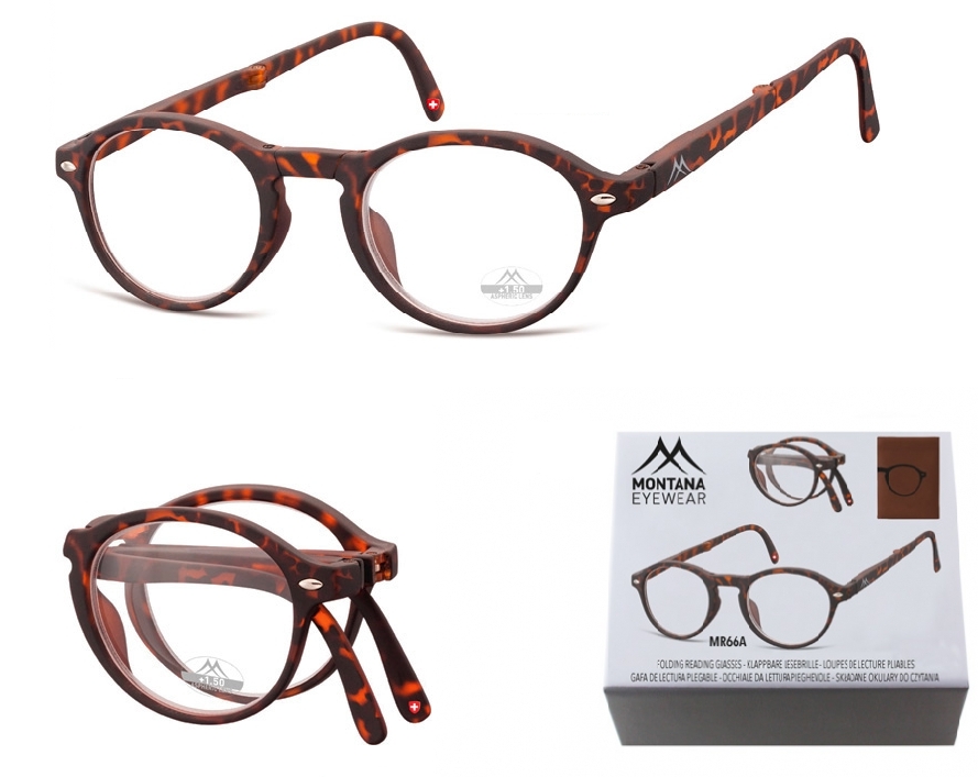 Składane asferyczne okulary do czytania lenonki montana mr66a moc: +3.5