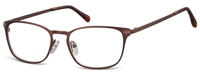 Oprawki okularowe kocie oczy damskie stalowe sunoptic 991d brazowe