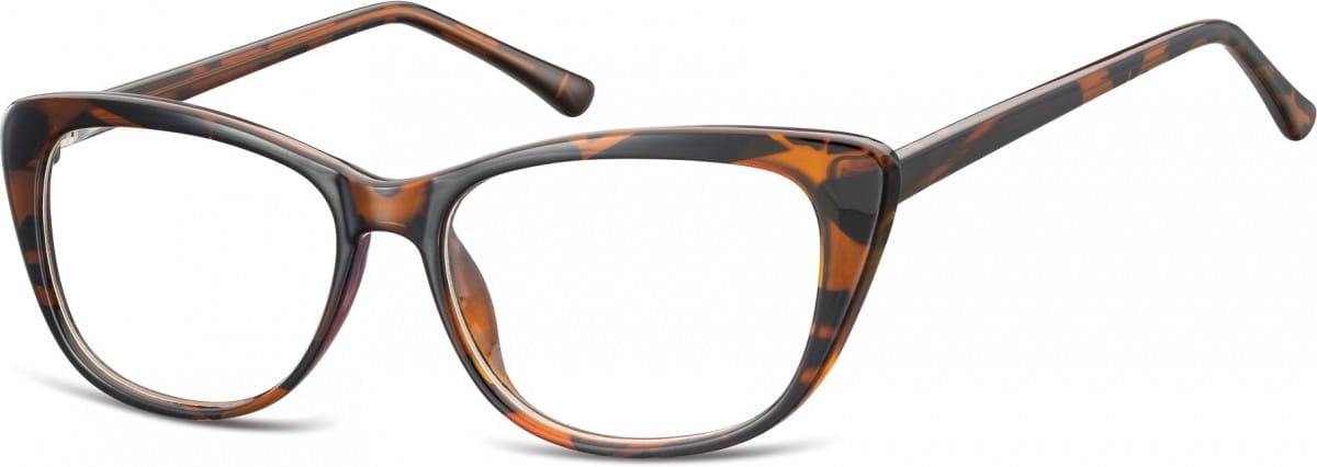 Okulary oprawki korekcyjne kocie oczy zerówki sunoptic cp129g szylkret