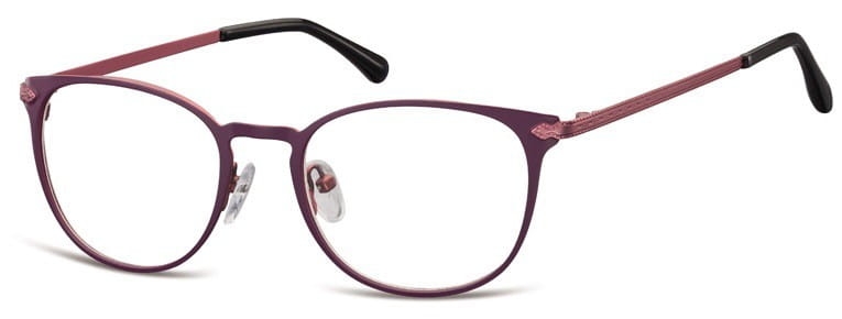 Okulary oprawki damskie kocie oczy stalowe sunoptic 992e fioletowe