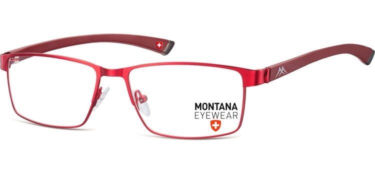 Bordowe okulary oprawki optyczne montana mm613g