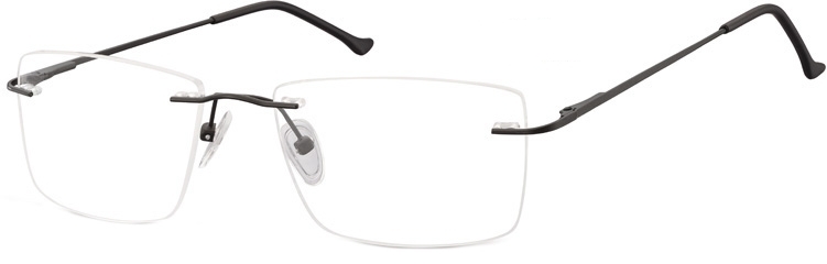 Bezramkowe okulary oprawki korekcyjne sunoptic 984 czarne