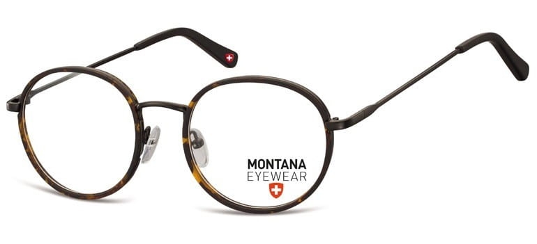 Panterkowe lenonki okrągłe okulary oprawki optyczne mm608b